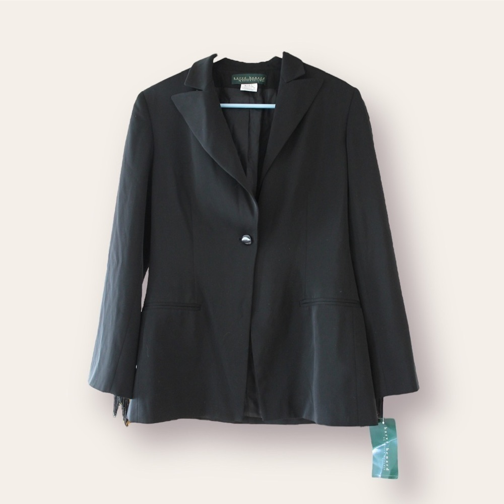 Vintage Black Fringe Harvé Benard Suit Blazer NWT